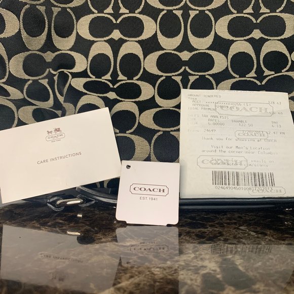 COACH ASHLEY SIGNATURE NORTH/SOUTH SATCHEL - Picture 6 of 7